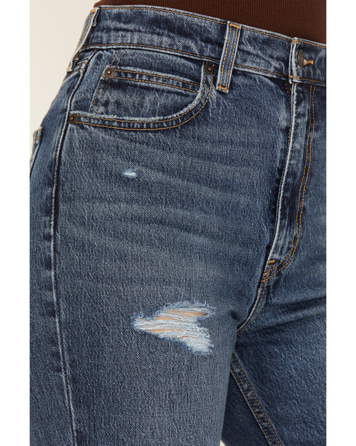 Image #2 - Levi's Premium Women's Dark Wash 70s High Rise Stretch Flare Jeans, Dark Wash, hi-res