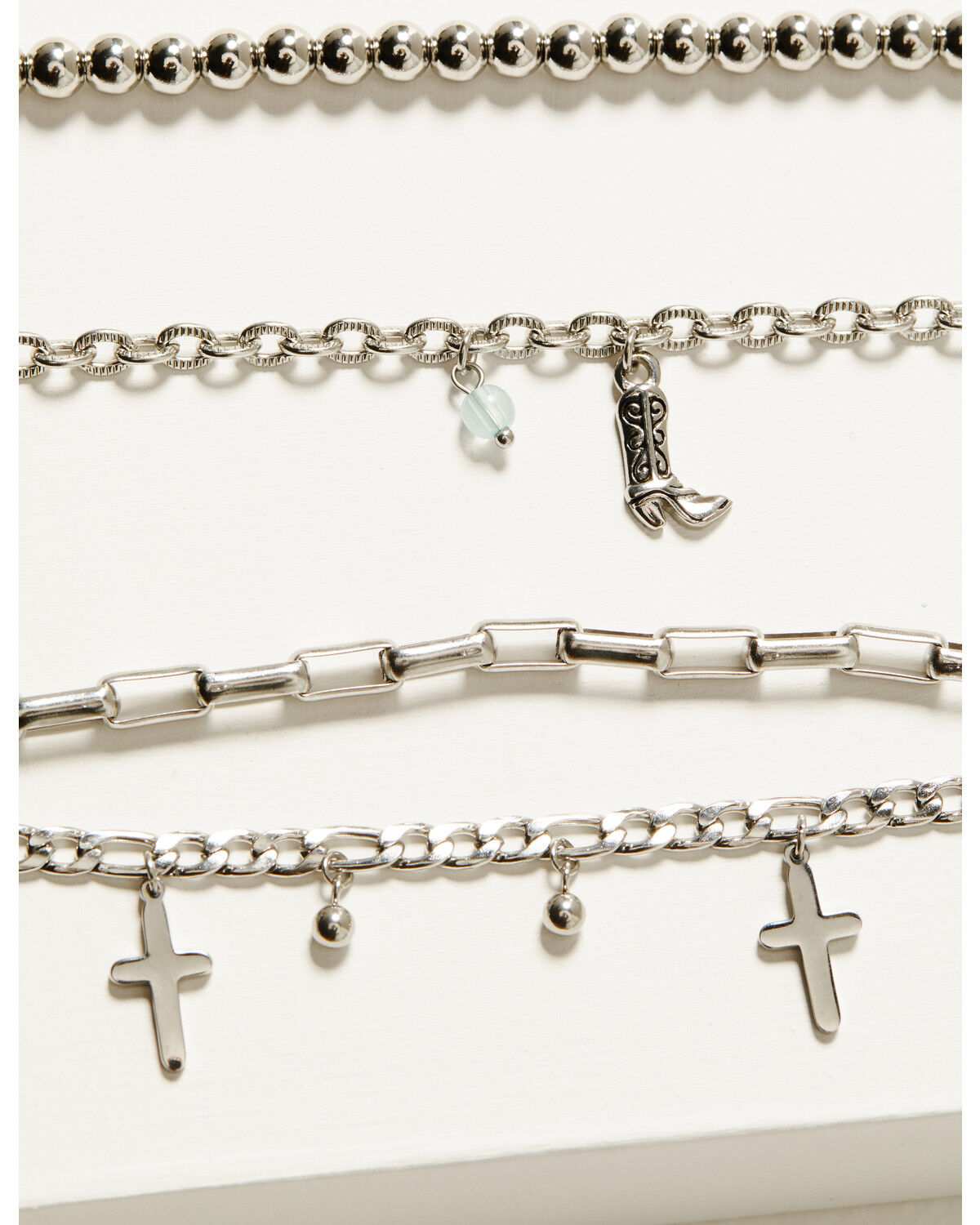 Image #3 - Shyanne Women's Cross Bracelet Set - 3 Piece, Silver, hi-res