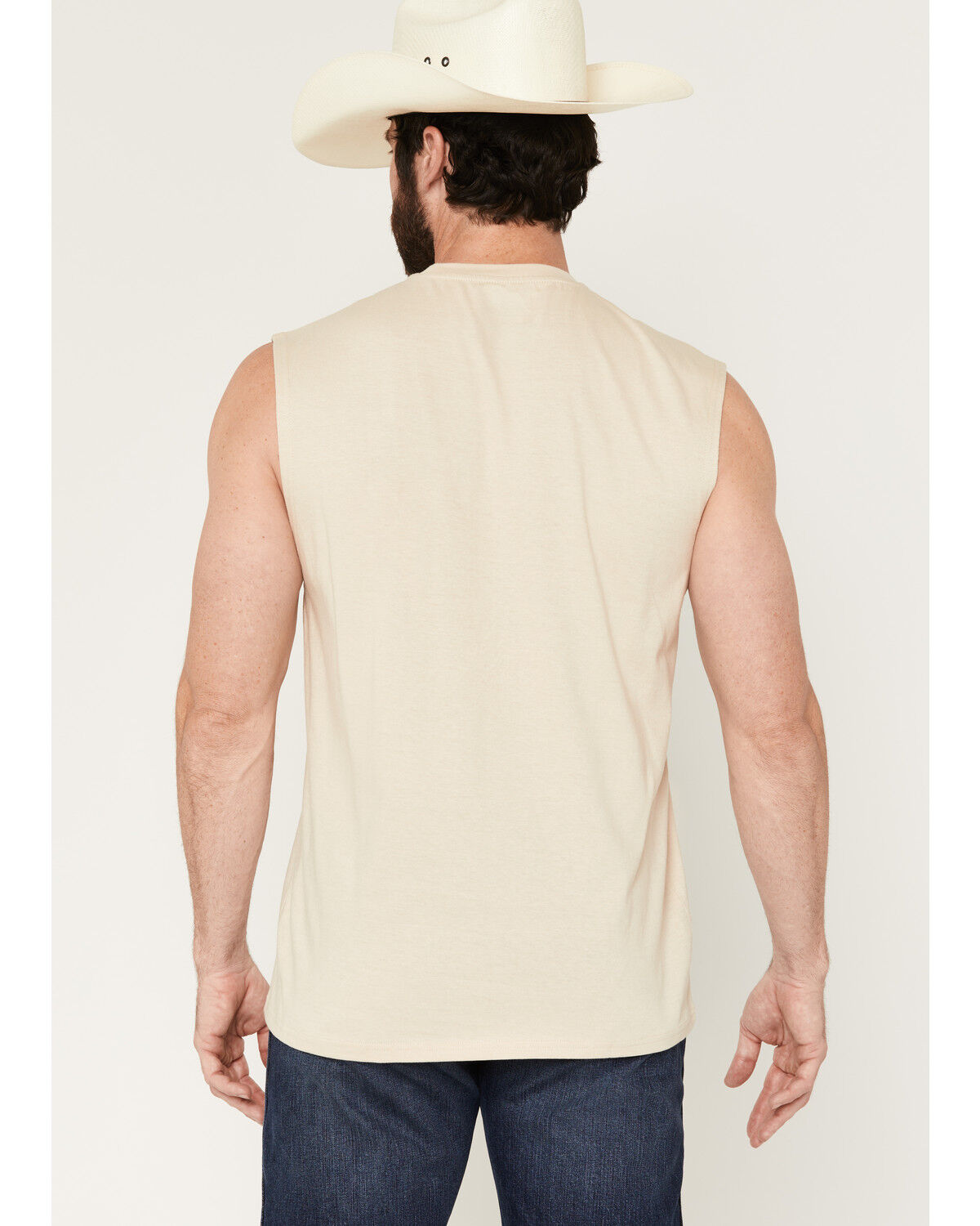 Image #4 - PBR Men's Logo Graphic Muscle T-Shirt, Natural, hi-res