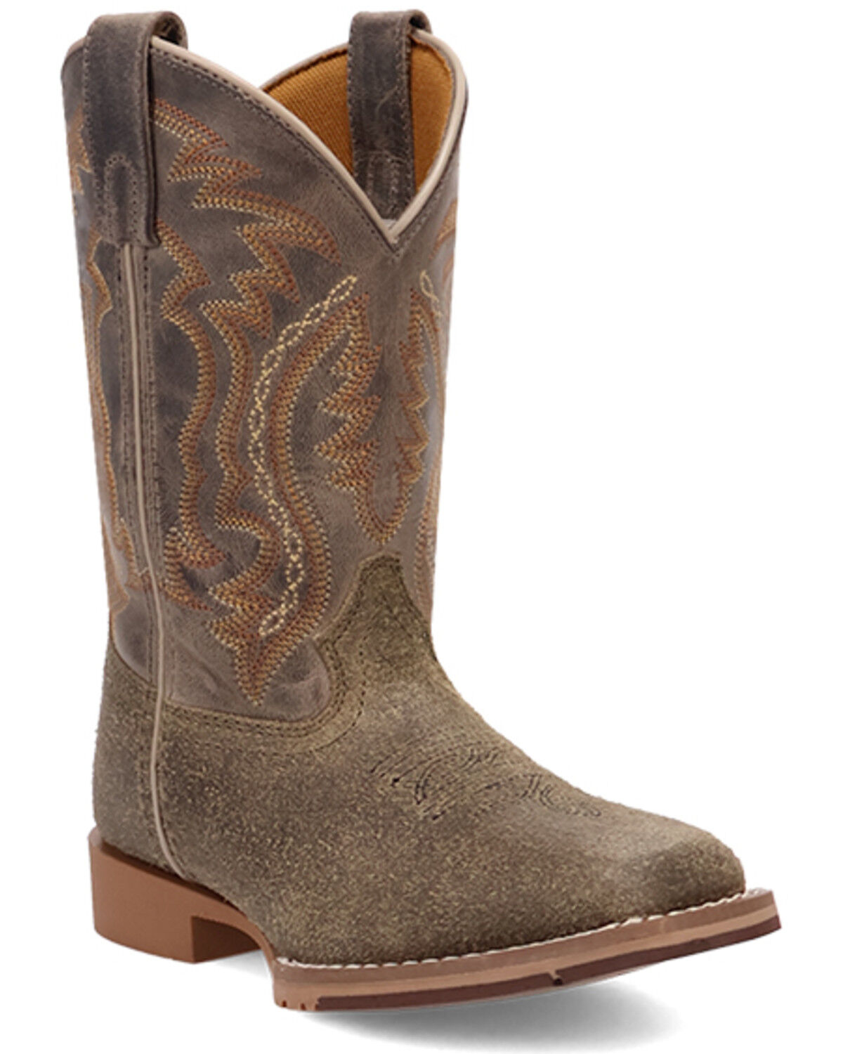 Image #1 - Dan Post Boys' Beasley Western Boots - Broad Square Toe, Blue, hi-res