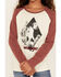 Image #3 - Wrangler Girls' Desert Logo Long Sleeve Graphic Shirt , Rust Copper, hi-res