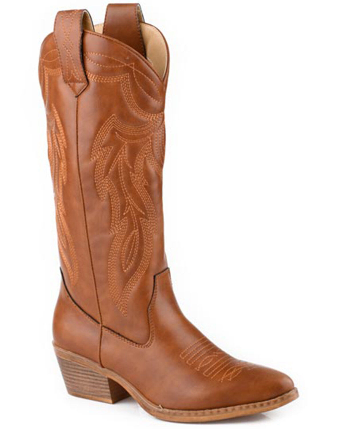 Roper Women's Hattie Western Boots - Snip Toe, Tan, hi-res