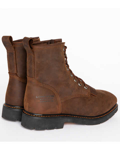 Image #7 - Cody James® Men's Composite Square Toe Waterproof Work Boots, Brown, hi-res