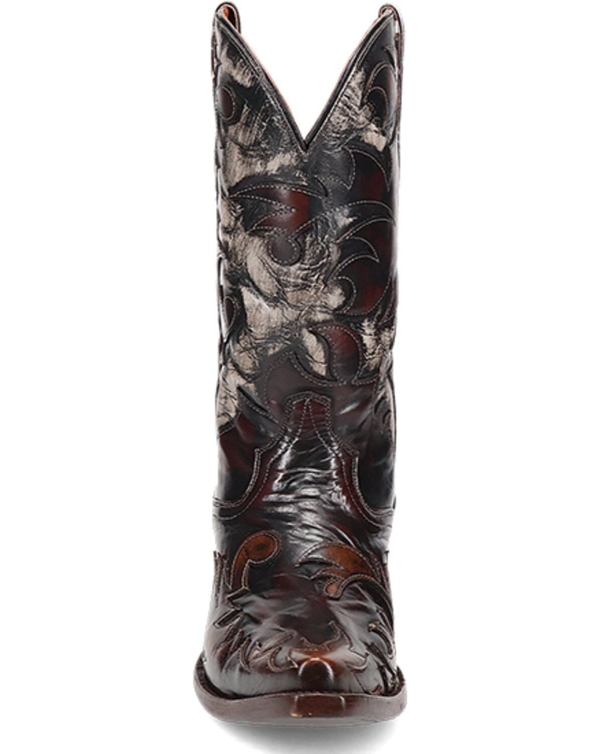 Image #4 - Dan Post Men's Emilio Outlay Western Boots - Snip Toe, Black, hi-res