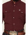 Image #3 - Ferrell Men's Tek Solid Short Sleeve Pearl Snap Stretch Performance Western Shirt, Maroon, hi-res