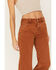 Image #2 - Cleo + Wolf Women's High Rise Distressed Stretch Loose Wide Jeans, Brown, hi-res