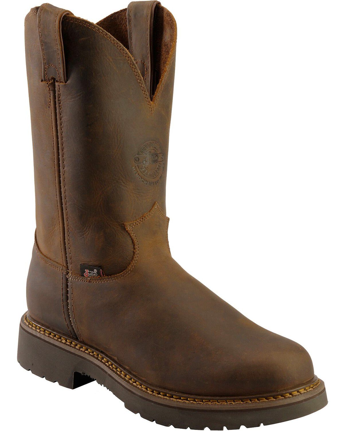 Justin Men's J-Max Balusters Electrical Hazard Pull-On Work Boots - Soft Toe, Chocolate, hi-res