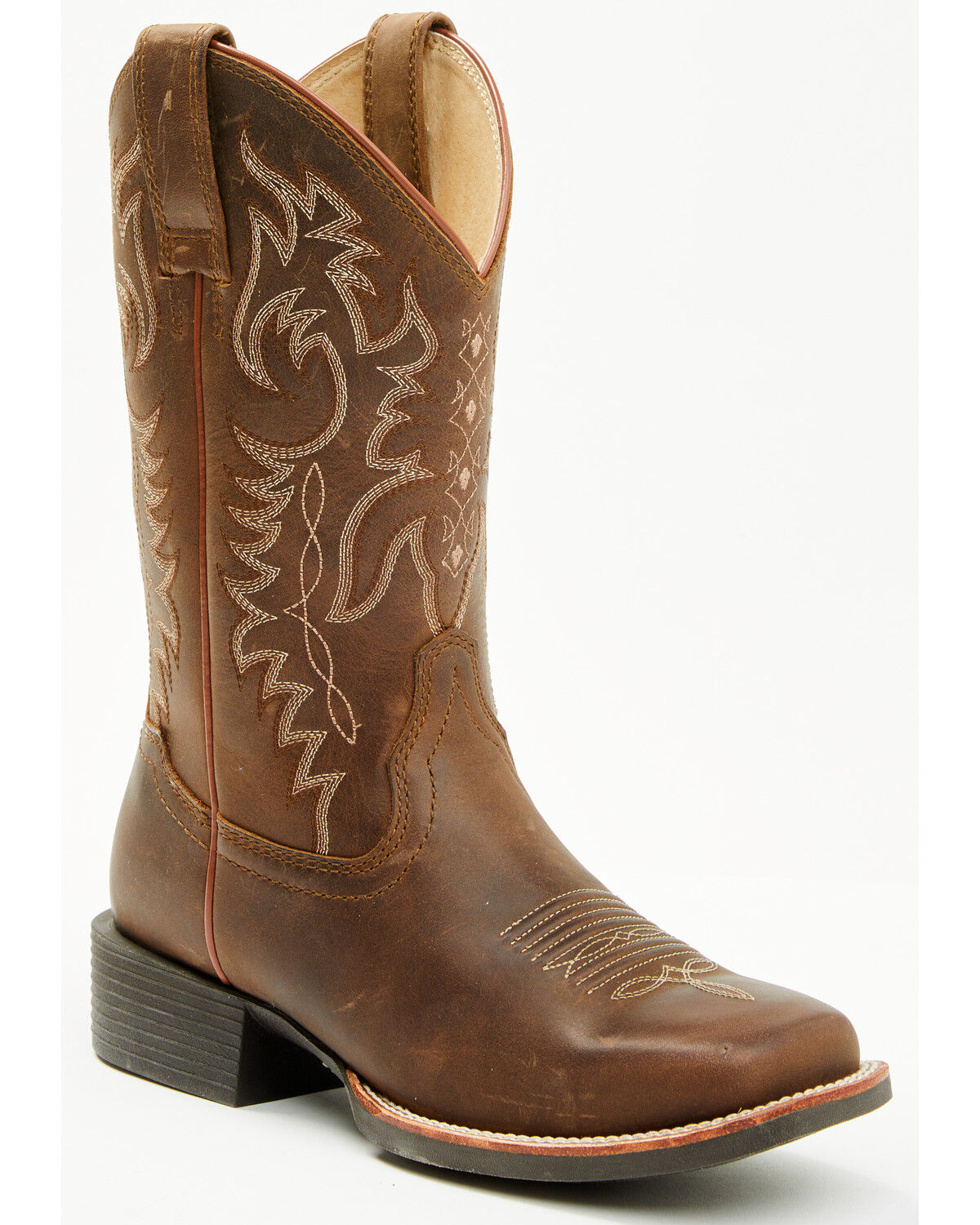 Shyanne Women's Shayla Performance Western Boots - Broad Square Toe, Brown, hi-res