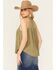 Image #4 - Eyeshadow Women's Battenburg Lace Tank, Olive, hi-res