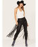 Image #2 - Wonderwest Women's Leather Fringe Pants, Black, hi-res