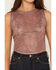 Image #3 - Youth In Revolt Women's Boot Stitch Mesh Tank Top, Brown, hi-res