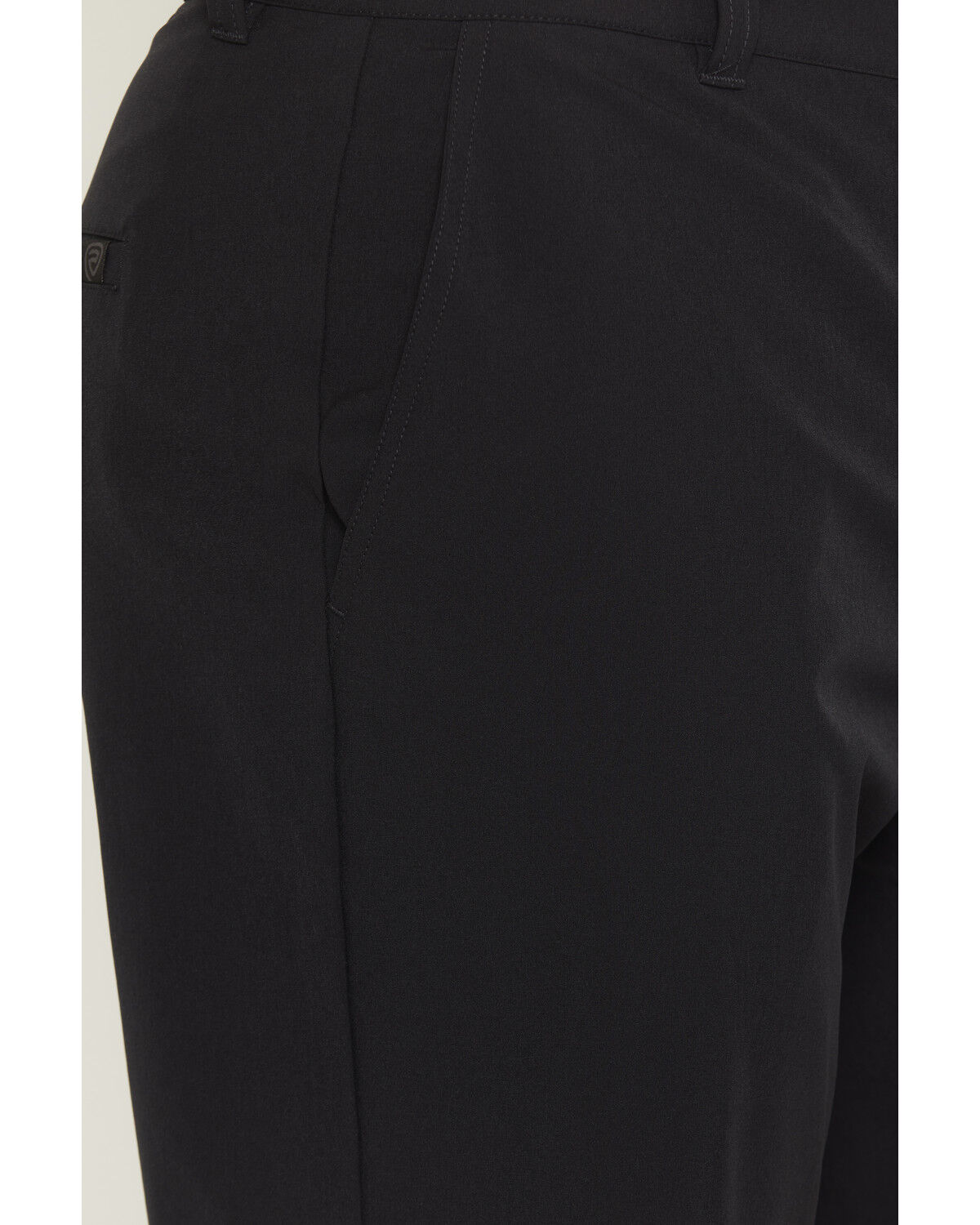 Image #2 - Rock & Roll Denim Men's 8" Solid Stretch Chino Shorts, Black, hi-res