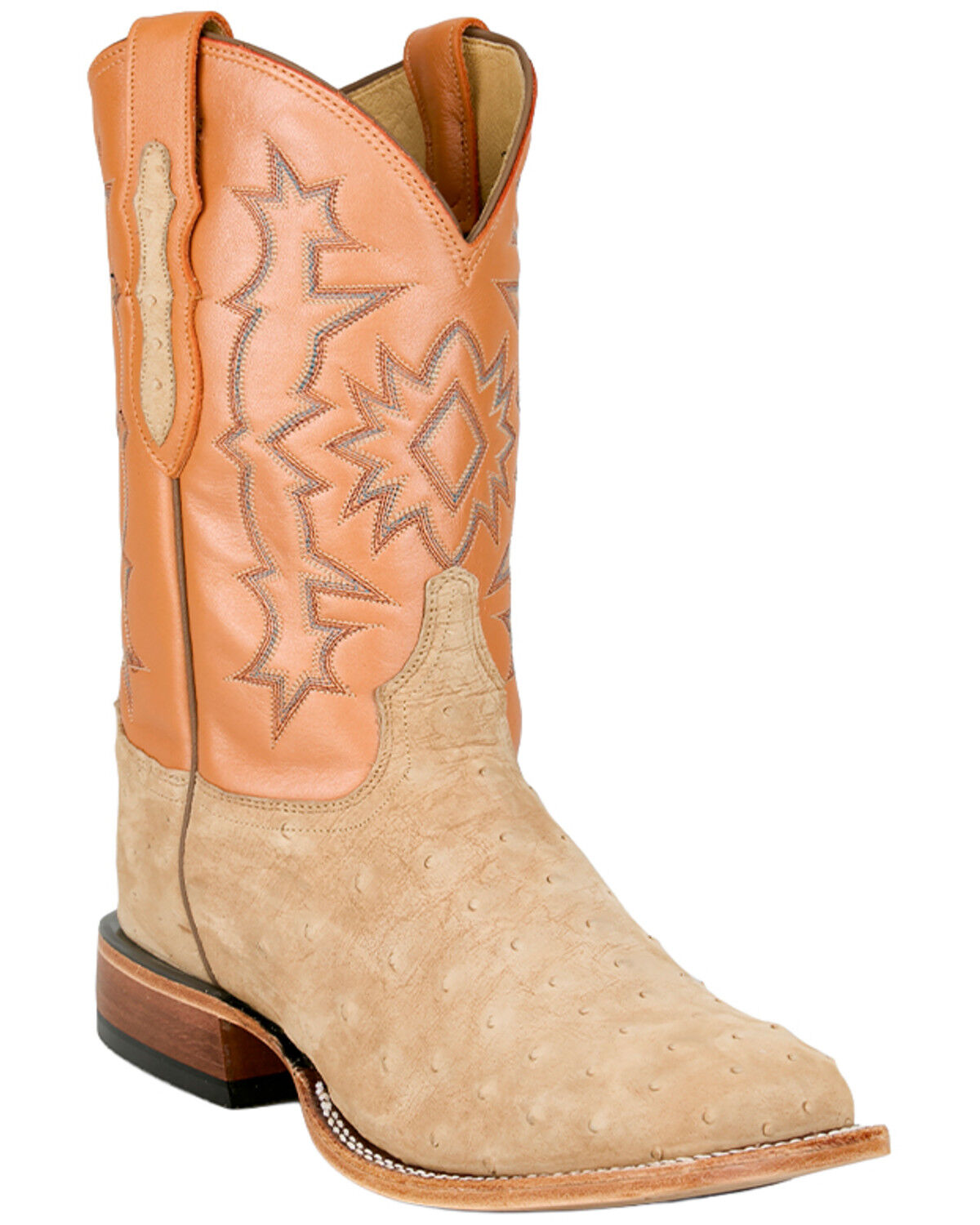 Image #1 - Tony Lama Men's Heritage Carlos Exotic Ostrich Western Boots - Broad Square Toe, Tan, hi-res