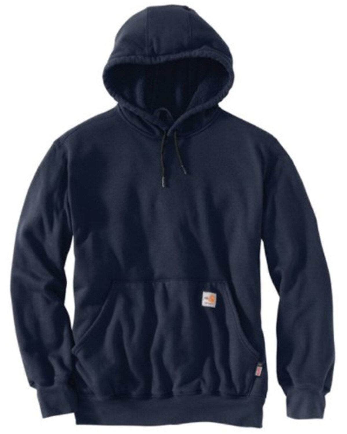 Image #1 - Carhartt Men's FR Force Original Fit Midweight Hooded Work Sweatshirt, Navy, hi-res