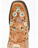 Image #7 - Corral Women's Floral Blacklight Western Boots - Square Toe, Cognac, hi-res