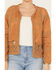 Image #3 - Miss Me Women's Crochet Faux Suede Jacket , Rust Copper, hi-res