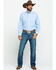 Image #6 - Ariat Men's Wrinkle Free Solid Long Sleeve Button Down Western Shirt, Light Blue, hi-res