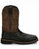 Image #2 - Justin Men's Driller Western Work Boots - Composite Toe, Black, hi-res