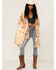 Image #2 - Flying Tomato Women's Patchwork Flowy Kimono, Orange, hi-res