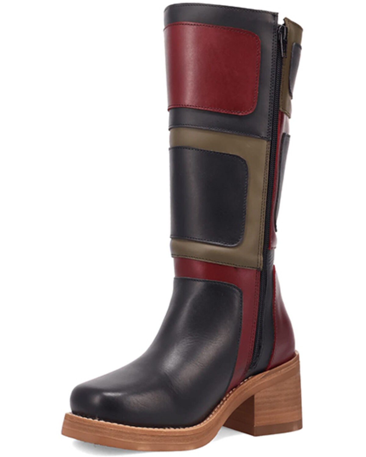 Image #3 - Dingo Women's Multi Patches Fashion Boots - Round Toe, Black, hi-res