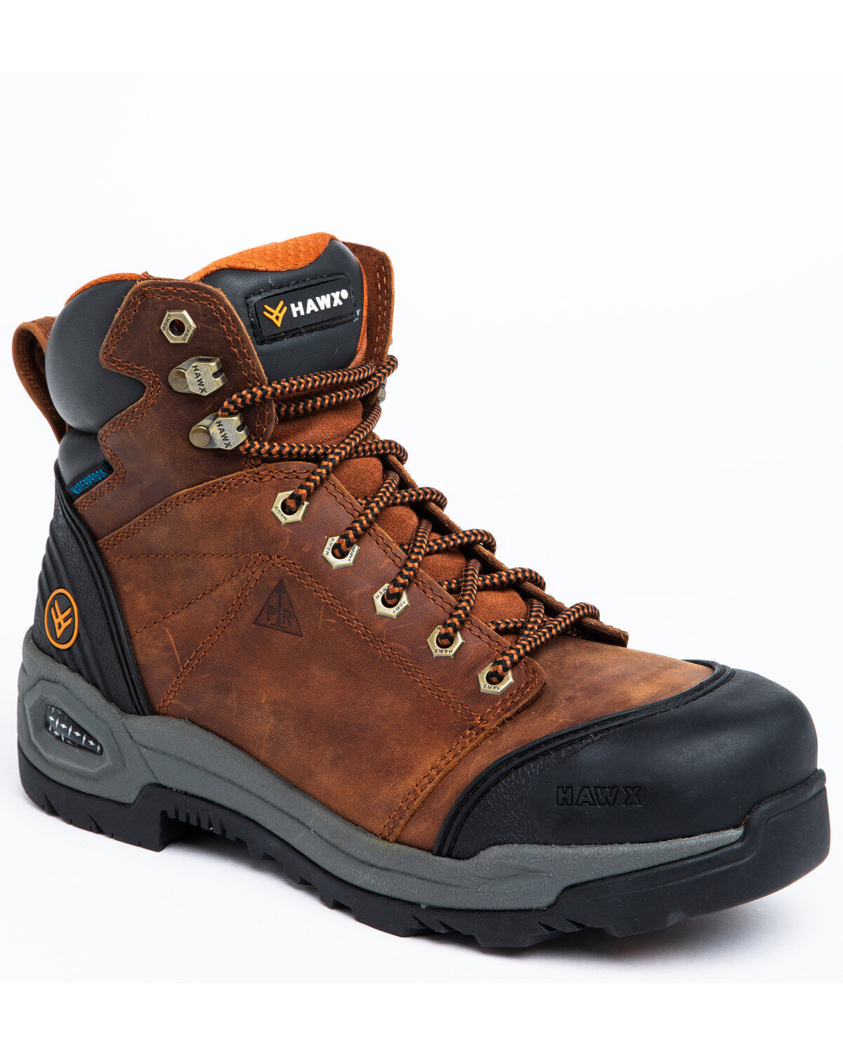 Image #1 - Hawx Men's 6" Lace-To-Toe Work Boots - Soft Toe, Rust Copper, hi-res