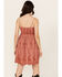 Image #4 - Cleo + Wolf Women's Brina Embroidered Mini Dress, Brick Red, hi-res