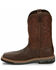 Image #3 - Justin Men's Carbide Western Work Boots - Composite Toe, Brown, hi-res