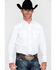 Image #1 - Gibson Men's Solid Long Sleeve Snap Western Shirt - Big, White, hi-res