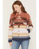 Image #1 - Idyllwind Women's Stallion Southwestern Print Sherpa Button-Down Shacket, Sienna, hi-res
