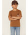 Image #1 - Carhartt Little Boys' Solid Short Sleeve Pocket T-Shirt , Medium Brown, hi-res