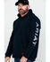 Image #3 - Ariat Men's FR Primo Fleece Logo Hooded Work Sweatshirt - Big, Navy, hi-res