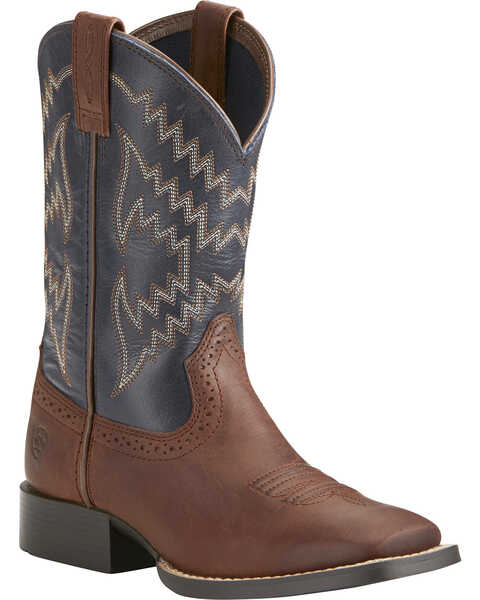 Image #1 - Ariat Youth Boys' Tycoon Western Boots, Brown, hi-res