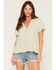Image #1 - Lovestitch Women's Short Sleeve Peplum Top, Sage, hi-res