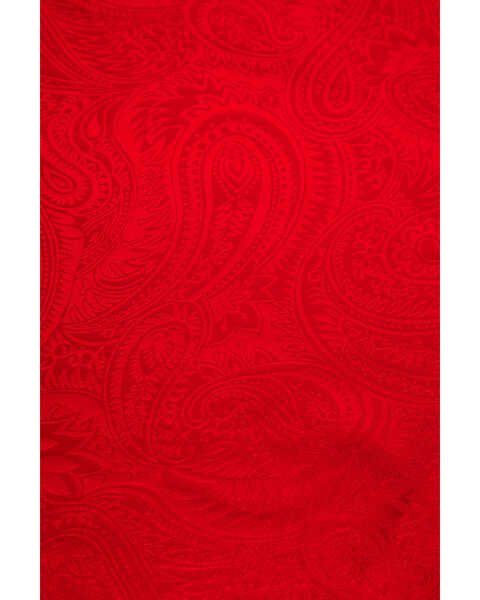 Image #3 - Cody James Men's Red Silk Jacquard Scarf , Red, hi-res