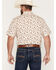 Image #4 - Ely Walker Men's Conversational Print Short Sleeve Pearl Snap Western Shirt, Cream, hi-res