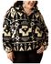 Image #1 - Ariat Women's Berber Southwestern Print Sherpa Pullover - Plus, Black, hi-res