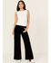 Image #1 - Dear John Women's Fiona High Rise Wide Leg Corduroy Jeans, Black, hi-res
