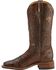 Image #3 - Boulet Women's Hand Tooled Ranger Western Boots - Square Toe, Chestnut, hi-res