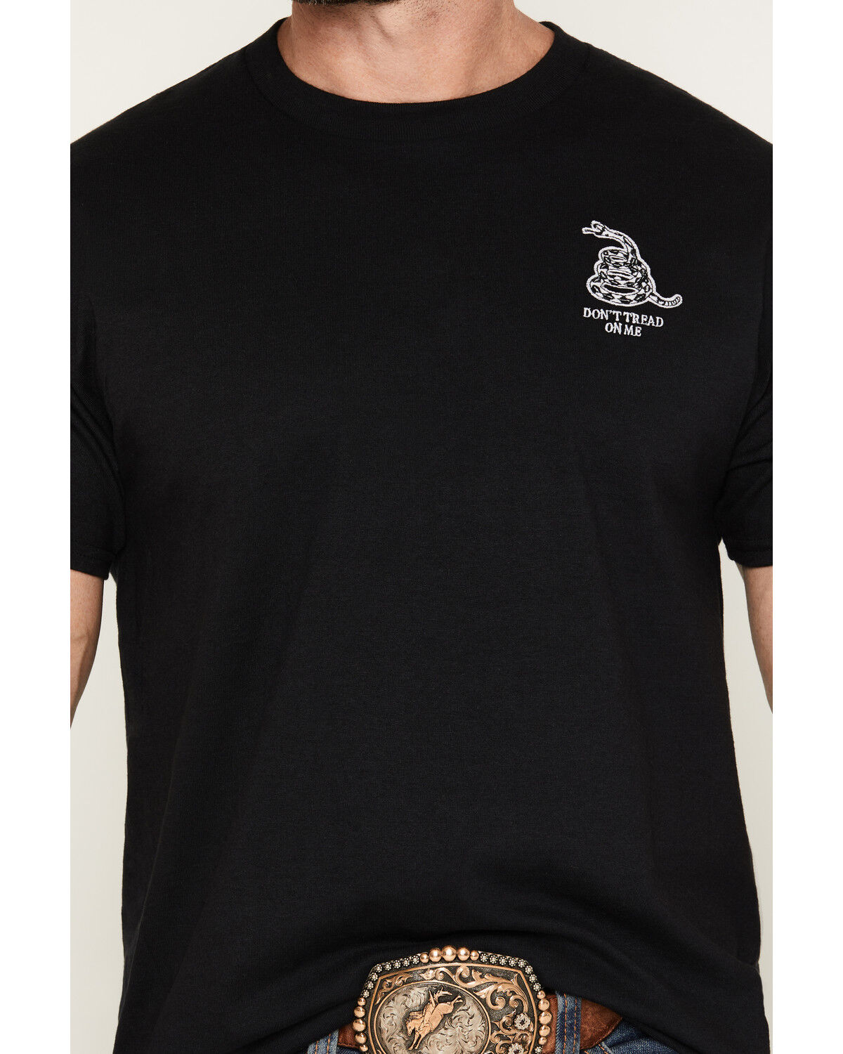 Image #3 - Cody James Men's Don't Tread On Me Short Sleeve Graphic T-Shirt, Black, hi-res