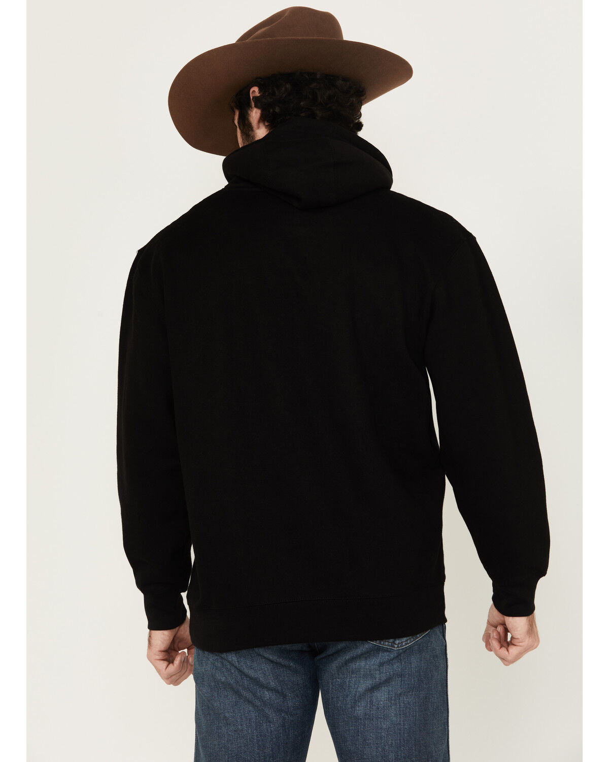 Image #4 - Boot Barn Men's Logo Graphic Hooded Sweatshirt, Black, hi-res