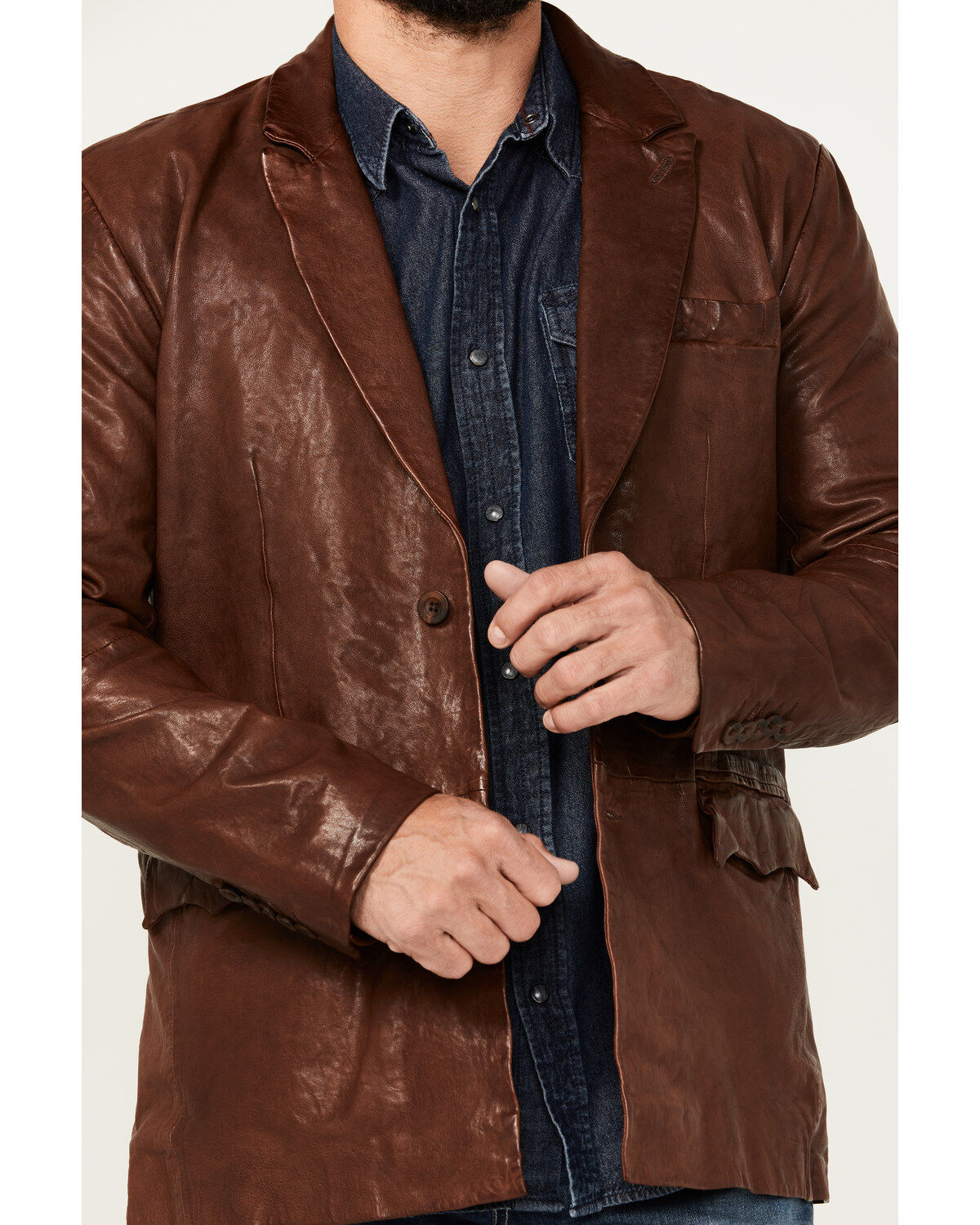 Image #3 - Moonshine Spirit&reg; Men's Leather Blazer, Cognac, hi-res