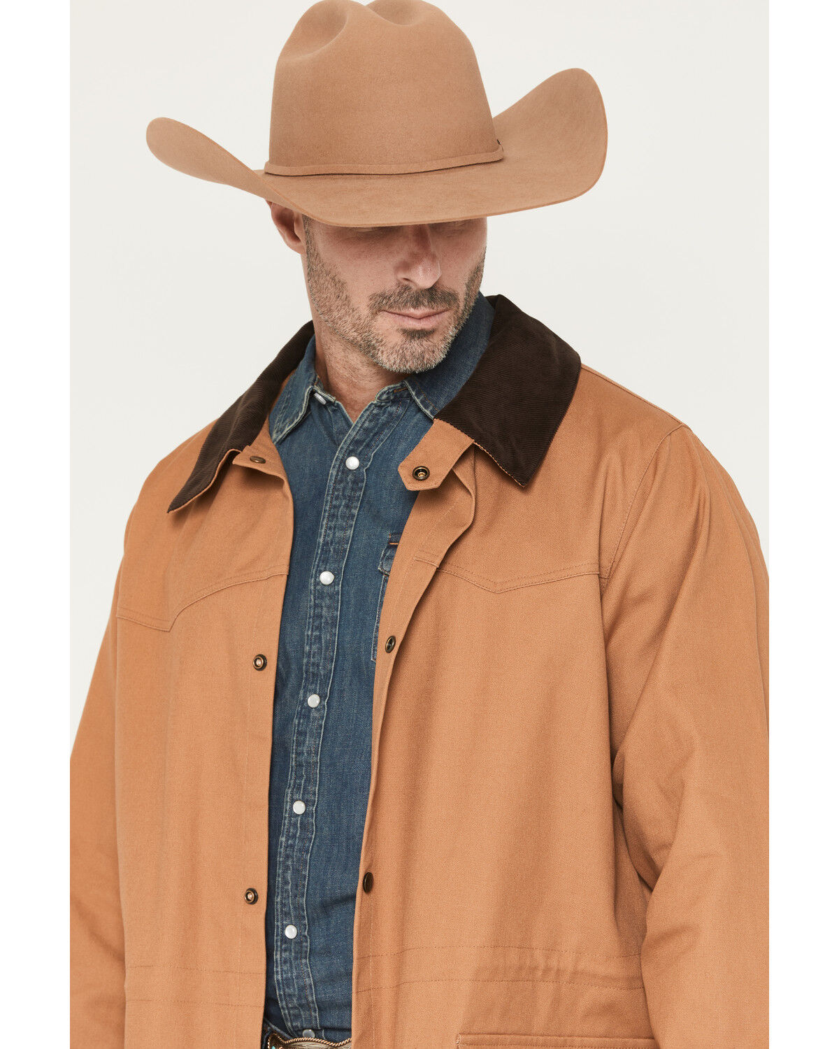 Image #2 - Outback Trading Co Men's Canvas Duster, Camel, hi-res