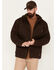 Image #1 - Hawx Men's Weathered Sherpa Lined Hooded Work Jacket, Brown, hi-res