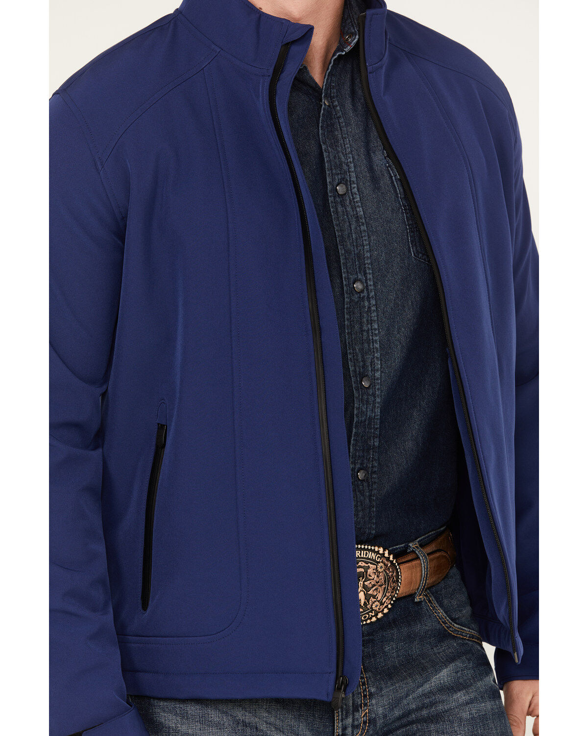 Image #3 - RANK 45&reg; Men's Woodloch Softshell Jacket, Royal Blue, hi-res