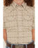 Image #3 - Cody James Boys' Mind Trap Geo Print Short Sleeve Pearl Snap Stretch Western Shirt, Gold, hi-res