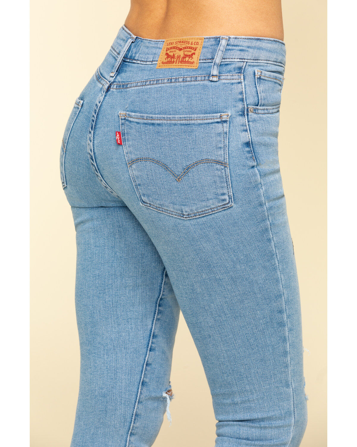 Image #4 - Levi&rsquo;s Women's 721 High Rise Skinny Jeans, Blue, hi-res