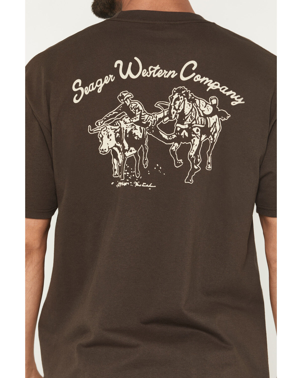 Image #4 - Seager Men's Los Rios Short Sleeve Graphic T-Shirt, Brown, hi-res