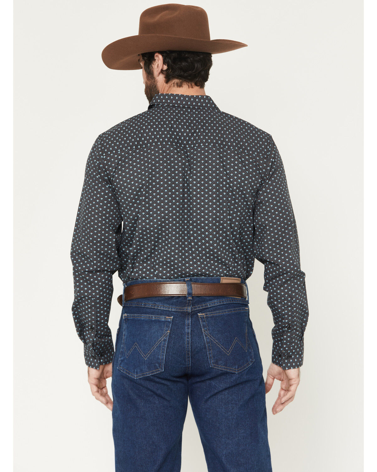 Image #4 - Gibson Trading Co Men's Moonflower Floral Geo Print Long Sleeve Button-Down Western Shirt - Big, Black, hi-res