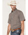 Image #2 - RANK 45&reg; Men's Turbo Geo Print Button-Down Western Shirt, Brown, hi-res