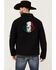 Image #1 - RANK 45&reg; Men's Mexico Embroidered Seal Softshell Jacket, Black, hi-res